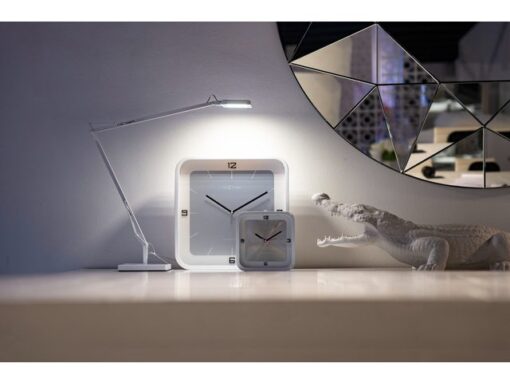 Wandklok NeXtime Jan des Bouvrie Square Wall 40 x 40 x 4 cm wit