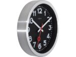 Wandklok NeXtime 'Station' Ø19 cm, geborsteld aluminium     zwart