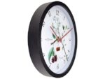 Buitenklok Nextime dia 30.5cm Prunus cijfers, zwarte rand   witte wijzerplaat plastic