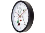 Buitenklok Nextime dia 30.5cm Prunus cijfers, zwarte rand   witte wijzerplaat plastic