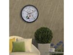 Buitenklok Nextime dia 30.5cm Prunus cijfers, zwarte rand   witte wijzerplaat plastic