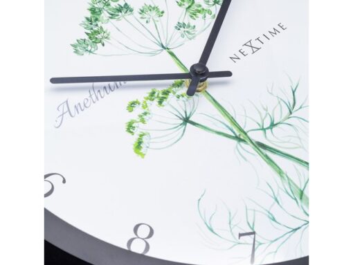 Buitenklok Nextime dia 30.5cm Anethium cijfers, zwarte rand witte wijzerplaat plastic