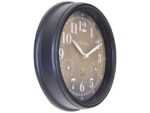 Buitenklok Nextime dia 23,5 cm Jasmine met thermo- en       hydrometer cijfers, zwarte rand kopere wijzerplaat plastic