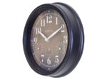 Buitenklok Nextime dia 23,5 cm Jasmine met thermo- en       hydrometer cijfers, zwarte rand kopere wijzerplaat plastic