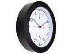 Buitenklok Nextime dia 25,5cm Daisy met thermo- en          hydrometer cijfers, zwarte rand witte wijzerplaat plastic