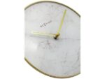 NeXtime - Tafelklok - Ø 20 cm - Glas / Metaal - Wit -       'Marble'