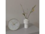 NeXtime - Tafelklok - Ø 20 cm - Glas / Metaal - Wit -       'Marble'