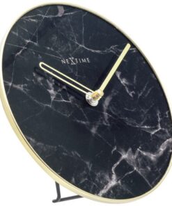 de gouden wijzers en de slanke gouden metalen rand zorgen voor een elegante en trendy look & feel. Deze klok is stil en werkt op 1x AA-batterij (niet inbegrepen). ).