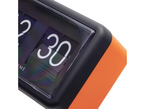 Flip klok Nextime 18x10x7cm tafel/wand oranje/zwart