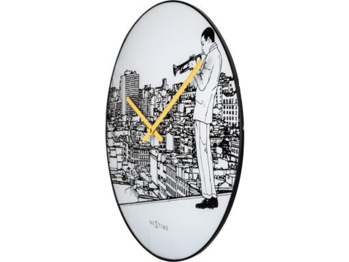Wandklok NeXtime Trumpet City Ø 40 cm