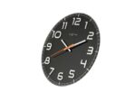 Wandklok NeXtime dia. 30 x 3.5 cm, glas, zwart, 'Classy     Round'