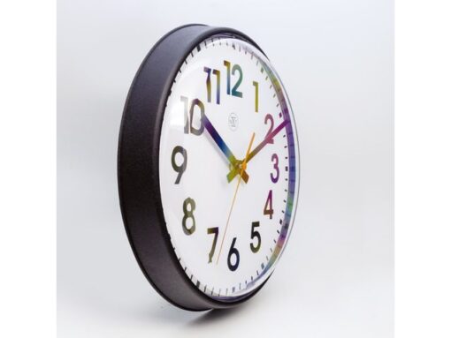 NeXtime wandklok NXT diam. 26cm kunststof zwart, witte wijzerplaat