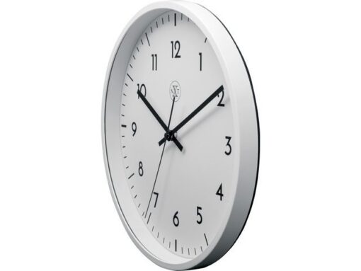 NeXtime wandklok NXT diameter 30cm kunststof wit, witte wijzerplaat