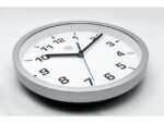 NeXtime wandklok NXT diameter 20cm kunststof zilver, witte          wijzerplaat