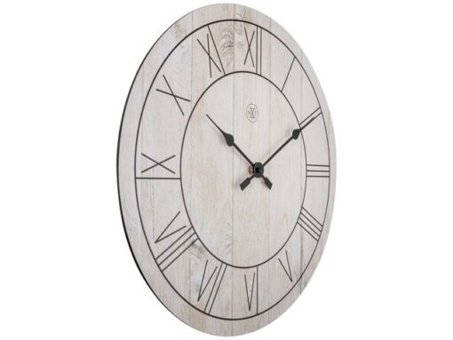 NeXtime Wandklok nXt Paul dia 40cm hout wit