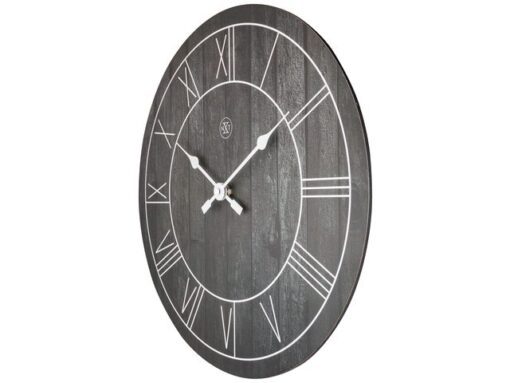 NeXtime Wandklok nXt Paul dia 40cm hout zwart