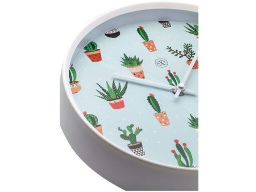 NeXtime Wandklok nXt Cactus dia 30cm kunststof wit