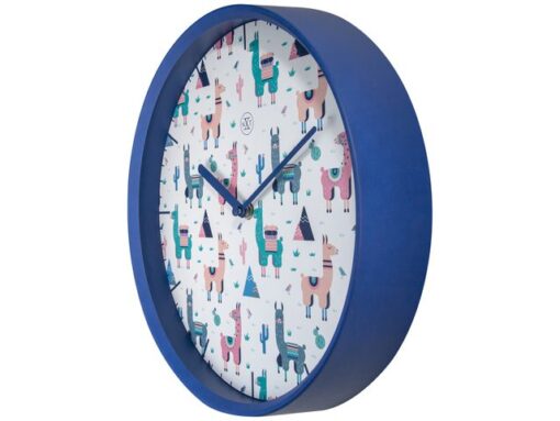 NeXtime Wandklok nXt Alpalca dia 30cm kunststof blauw