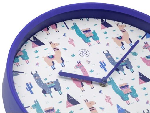 NeXtime Wandklok nXt Alpalca dia 30cm kunststof blauw