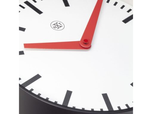 Stationsklok - 25.5cm - Stille wandklok - Wit - nXt by      NeXtime - "Newcastle"