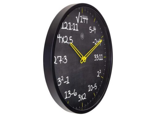 Reken wandkllok - 30cm -Stille klok- Rekenformule design -  nXt by NeXtime - "Maths"