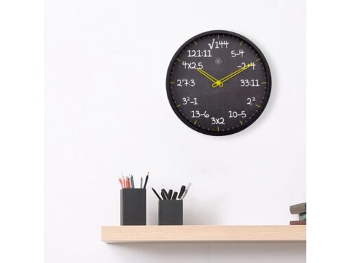 Reken wandkllok - 30cm -Stille klok- Rekenformule design -  nXt by NeXtime - "Maths"