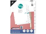 Kangaro KTC Tabblad Kangaro A4 cijfers karton 190 grams wit 4-gaats     5-delig