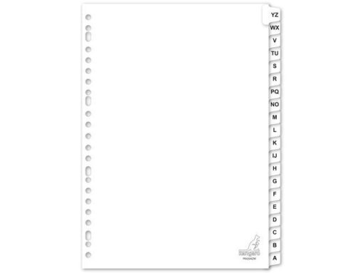 Kangaro KTC Tabblad Kangaro A4 letters karton 190 grams wit 23-gaats    20-delig A-Z
