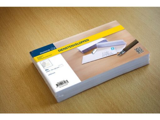 Dienstenvelop Raadhuis 110x220mm DL (EA5/6) wit met         plakstrip krimp a 25 stuks