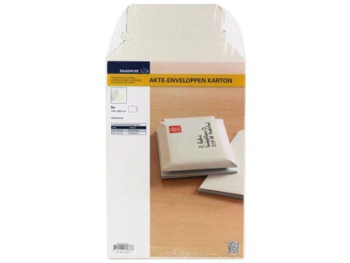 Envelop Raadhuis 176x250mm karton wit 5 stuks