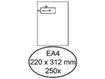 Akte envelop met venster Raadhuis 220x312mm C4 wit met      plakstrip doos a 250 stuks