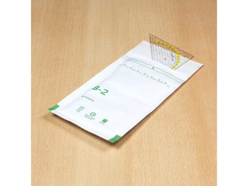 Luchtkussenenvelop Raadhuis 120x215mm B12 wit plakstrip     doos a 200 stuks
