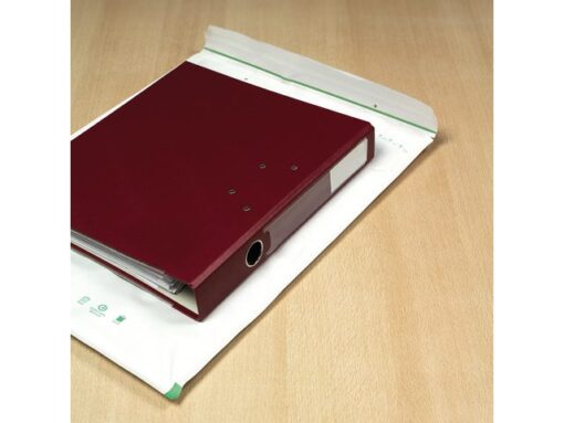 Luchtkussenenvelop Raadhuis 350x470mm K20 wit plakstrip     doos a 50 stuks