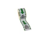 Gevaaretiket Raadhuis 46x125mm rol 250 stuks This side up   groen/wit