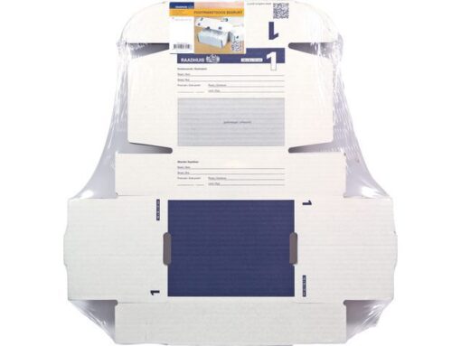 Postpakketdoos 1 Raadhuis 146x131x56mm bedrukt 5 stuks