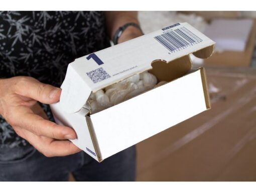 Postpakketdoos 1 Raadhuis 146x131x56mm bedrukt 5 stuks