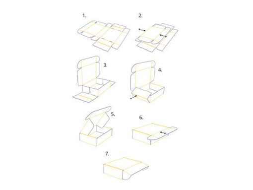 Postpakketdoos 1 Raadhuis 146x131x56mm bedrukt 5 stuks