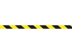 Vloermarkeringstape Raadhuis PVC 50mm x 33m zwart/geel 3 rol