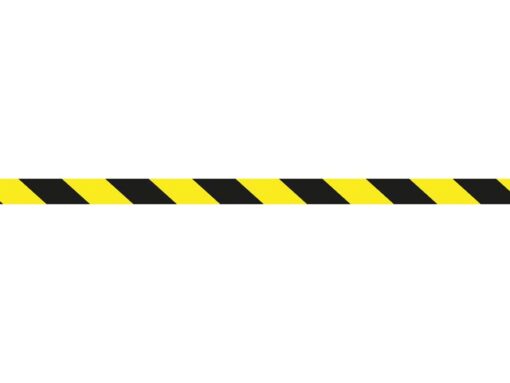 Vloermarkeringstape Raadhuis PVC 50mm x 33m zwart/geel 3 rol