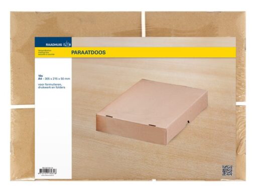 Paraatdoos Raadhuis hersluitbaar 305x215x50mm bruin 10 stuks