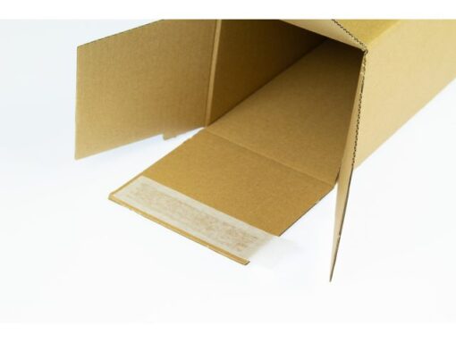 Verzendkoker Raadhuis vierkant A2 435x105x105mm krimp a 10  binnenmaat bruin