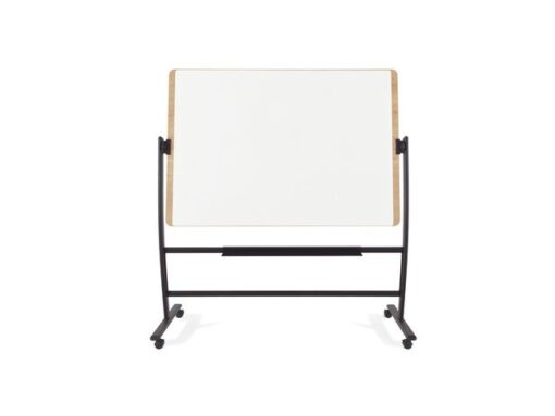 Whiteboard Rocada Natural 129x100cm wit mobiel 2-zijdig