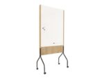 Whiteboard Rocada Natural 100x120cm wit mobiel 2-zijdig     melamine magnetisch