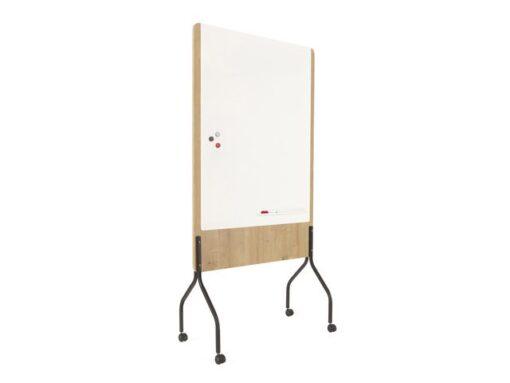 Whiteboard Rocada Natural 100x120cm wit mobiel 2-zijdig     melamine magnetisch