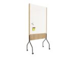 Whiteboard Rocada Natural 100x120cm wit mobiel 2-zijdig     melamine magnetisch