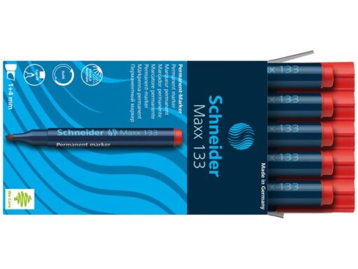 Marker Schneider Maxx 133 permanent beitelpunt rood
