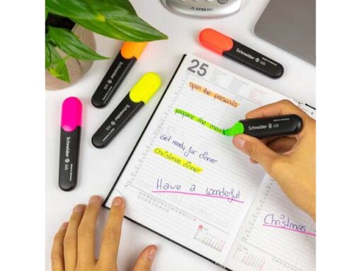 Tekstmarker Schneider Job 150 etui a 8 stuks assorti kleuren