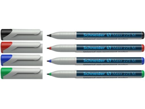 Universele marker Schneider Maxx 225 M non-permanent etui a 4 stuks