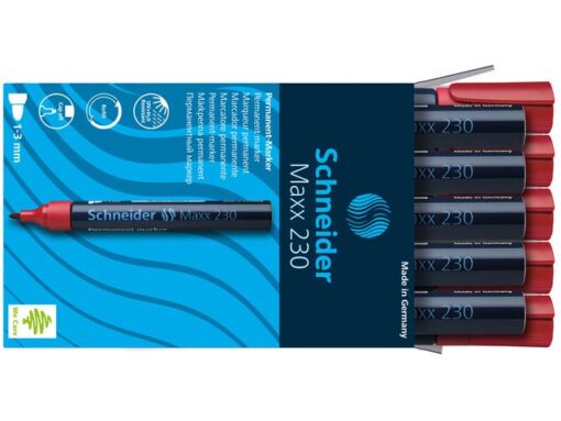 Marker Schneider Maxx 230 permanent ronde punt rood
