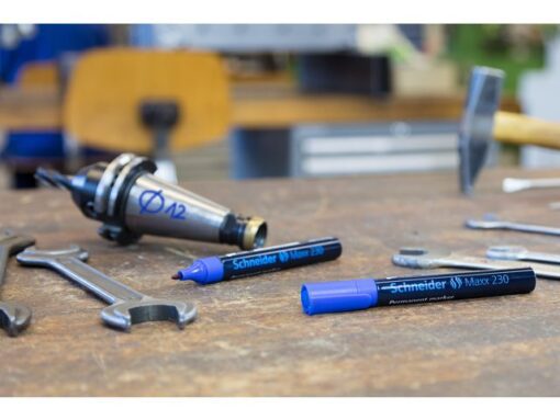 Marker Schneider Maxx 230 permanent ronde punt blauw